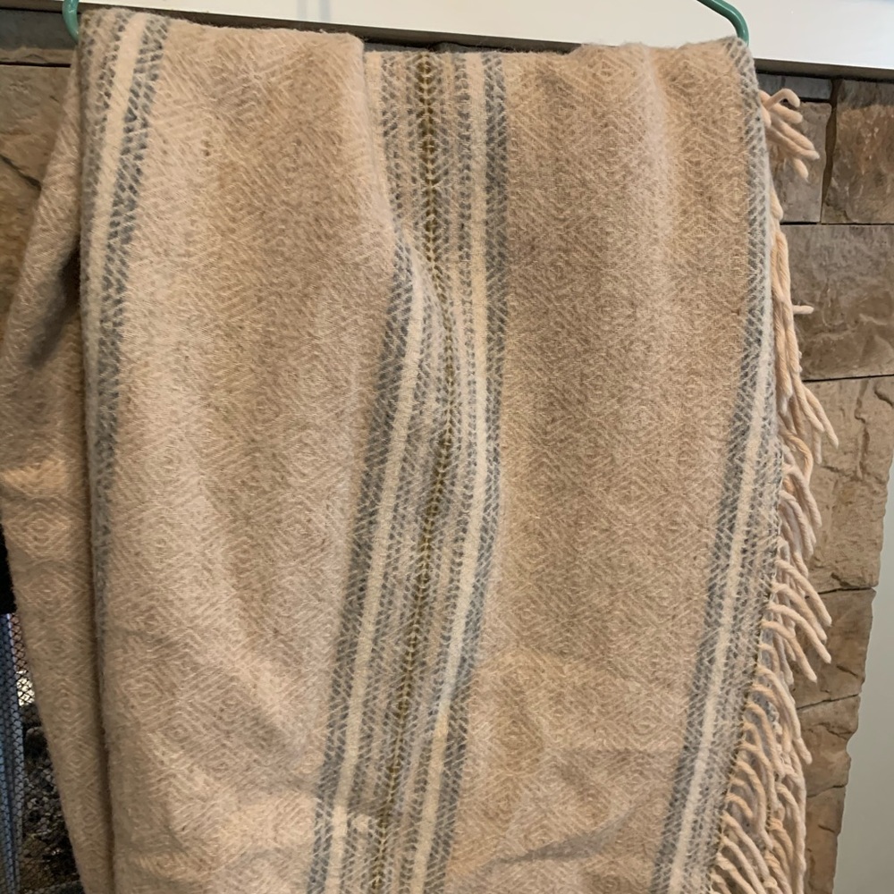 Vintage Argyle Wool Tweed Throw